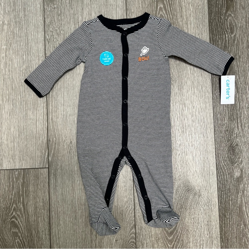 CARTERS HALLOWEEN SNAP UP FOOTED SLEEPER 6MO NWT